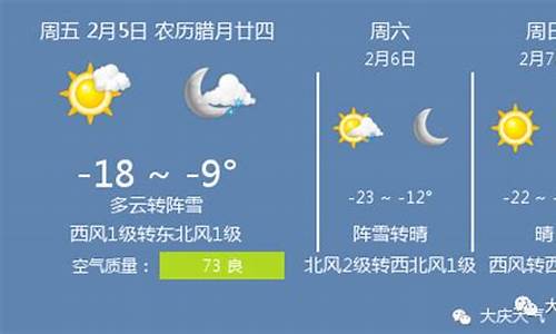 大庆天气预报一周 15天_大庆天气预报一周30